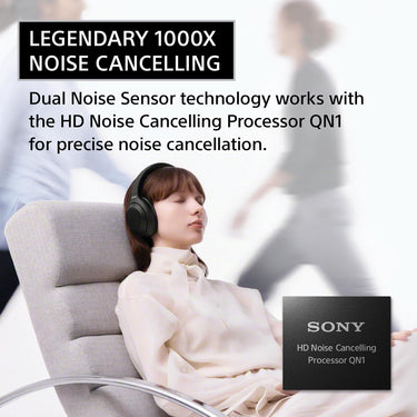Sony WH1000XM4C/B Premium Noise Cancelling Wireless Headphones + Guidebook Bundle