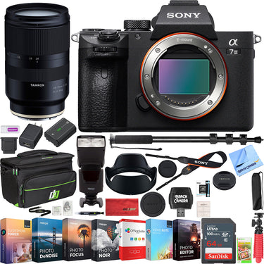 Sony a7 III Alpha Mirrorless 4K Camera + Tamron 28-75mm F2.8 Di III RXD A036 Lens Kit