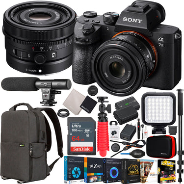 Sony a7 III Mirrorless Full Frame Camera Body + 50mm F2.5 G Lens SEL50F25G Kit Bundle
