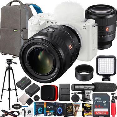 Sony ZV-E1 Full Frame Mirrorless Vlog Camera White + FE 50mm F1.2 GM Lens Kit Bundle