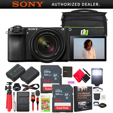 Sony a6700 Alpha APS-C Mirrorless Camera 26MP 4K + 18-135mm Lens Kit + Pro Bundle