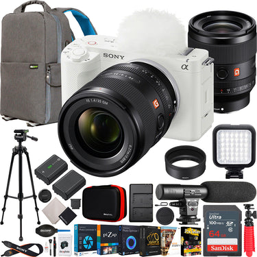 Sony ZV-E1 Full Frame Mirrorless Vlog Camera White + FE 35mm F1.4 GM Lens Kit Bundle