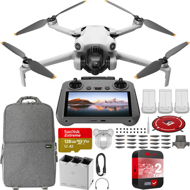 DJI Mini 4 Pro Drone Quadcopter Fly More Combo 4K HDR + RC 2 Remote Accessory Bundle