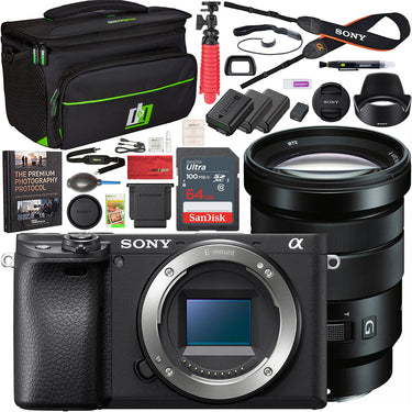 Sony a6400 Mirrorless 4K Camera Body ILCE-6400/B + 18-105mm F4 G OSS Lens Kit Bundle