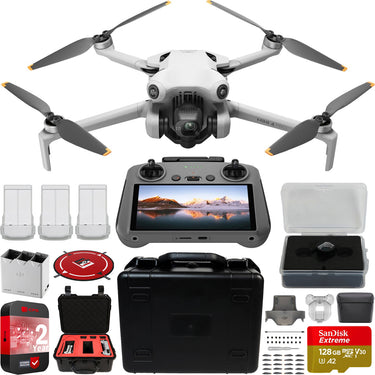 DJI Mini 4 Pro 4K Drone Fly More Combo Plus + RC 2 Remote + Custom Hard Case Bundle