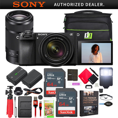 Sony a6700 Alpha APS-C 4K Mirrorless Camera + 18-130mm & 55-210mm 2 Lens Kit Bundle