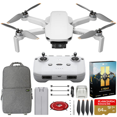 DJI Mini 4K Drone Quadcopter w/RC-N1 Remote + Extended Warranty & Accessories Bundle