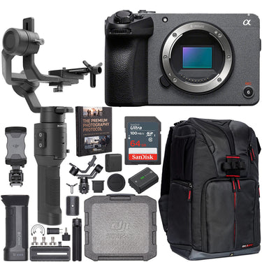 Sony Cinema Line FX30 Super 35 Camera Body Kit +DJI Ronin-SC Gimbal Stabilizer Bundle