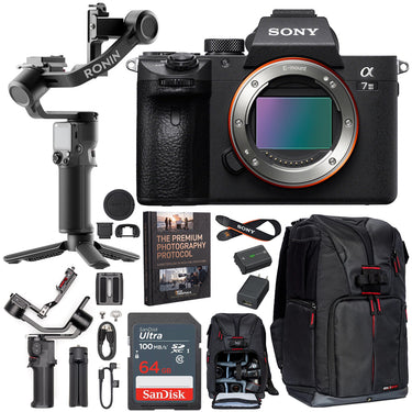 Sony a7 III Mirrorless Full Frame Camera Body Kit + DJI RS 3 Mini Gimbal Bundle