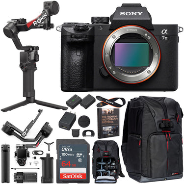 Sony a7 III Mirrorless Full Frame Camera Body Kit + DJI RS 4 Gimbal Stabilizer Bundle
