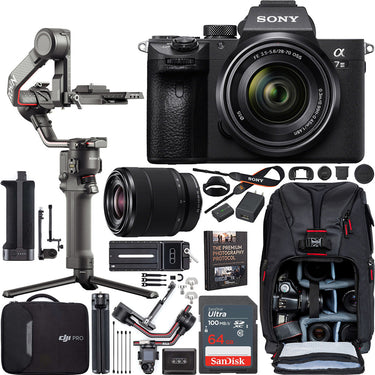 Sony a7 III Mirrorless Full Frame Camera + 28-70mm Lens DJI RS 2 Gimbal Filmmaker Kit