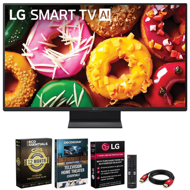 LG LB70 24" Full HD HDR10 Pro Smart LED TV w/ 1 YR Extended Warranty Bundle