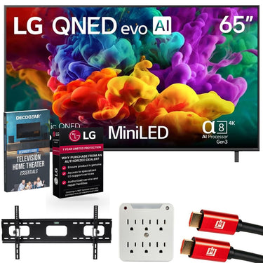 LG 65" QNED evo AI QNED84B Mini LED 4K Smart TV w/ Accessories Bundle