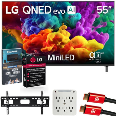 LG 55" QNED evo AI QNED84B Mini LED 4K Smart TV w/ Accessories Bundle