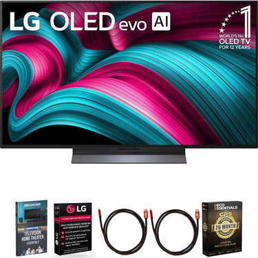 LG 55 Inch Class C5 Series OLED Smart webOS TV 2025 + 26 Month Protection Bundle