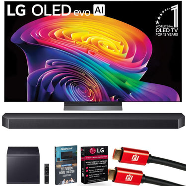 LG 65" OLED evo AI C6 4K Smart webOS TV (2026) w/ Samsung Q-Series Soundbar Bundle