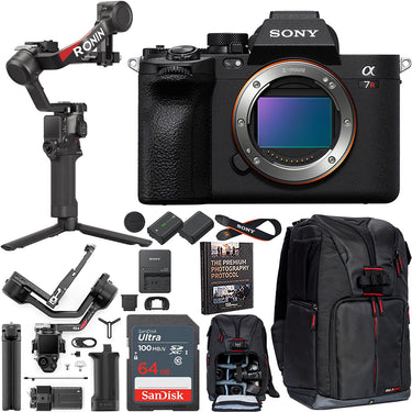Sony a7R V Mirrorless Full Frame Camera Body Kit + DJI RS 4 Gimbal Stabilizer Bundle