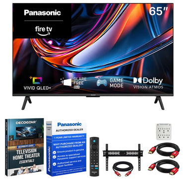 Panasonic 65" W80C 4K UHD 3840x2160 60Hz QLED+ Fire TV (2026) +Mount + Guide Bundle