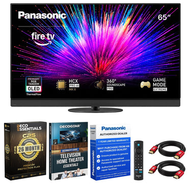 Panasonic 65 inch LED 4K OLED Smart Fire TV with Extended Protection Bundle