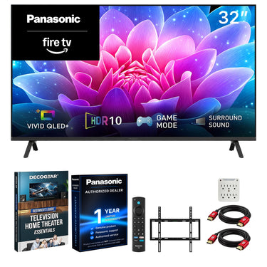 Panasonic 32" S65C Full HD 1080p 60Hz QLED+ Fire TV (2026) + Mount + Guide Bundle