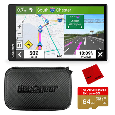 Garmin DriveSmart 66 6" Car GPS Navigator (010-02469-00) Bundle with 7" Hard EVA Case