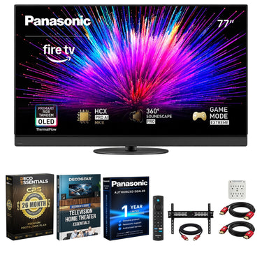Panasonic 77 inch LED 4K OLED Smart Fire TV with 26 Months Protection Bundle