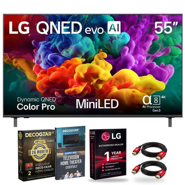 LG 55" QNED evo AI QNED84B Mini LED 4K Smart TV + 26 Month Protection Bundle