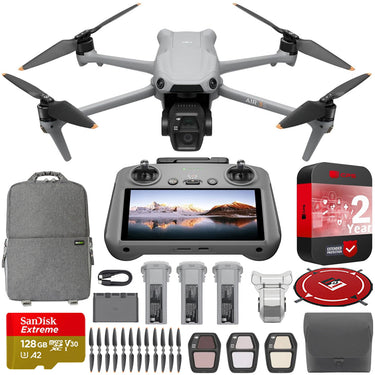 DJI Air 3S Drone Fly More Combo w/ RC 2 Remote + Ext. Warranty & Accessory Bundle