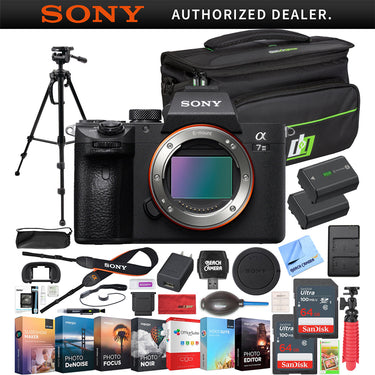 Sony a7 III Alpha Mirrorless 4K Camera + Case & Battery Kit Bundle Refurbished