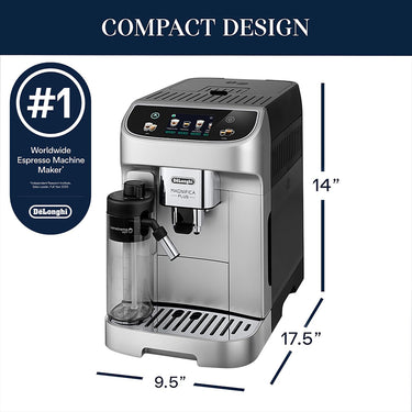 DeLonghi Magnifica Plus Fully Automatic Espresso Machine and Frother Silver | Refurbished