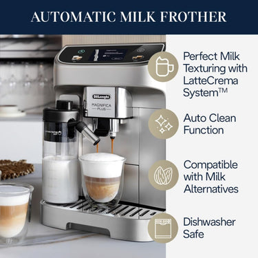 DeLonghi Magnifica Plus Fully Automatic Espresso Machine and Frother Silver | Refurbished
