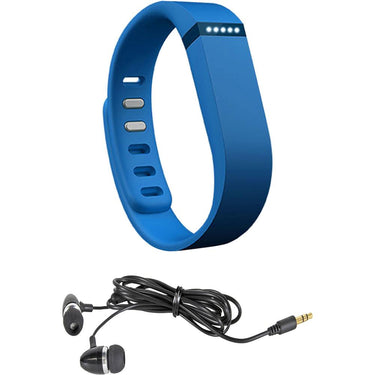 Fitbit Flex Wireless Activity + Sleep Wristband  Blue + Black Earbuds