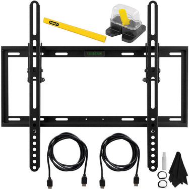 Deco Mount Flat & Tilt Wall Mount Kit Ultimate Bundle for 19-45 inch TVs with Starter Kit