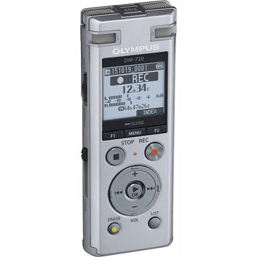 OM SYSTEM Olympus DM-720 Digital Professional Voice Recorder, Silver (V414111SU000)