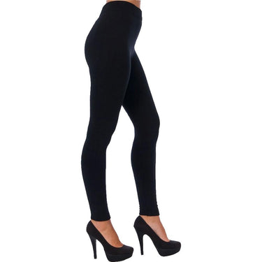 American Leggings 6-Pack Fleece Lined Leggings Midnight Black X-Large Size (1X/2X)