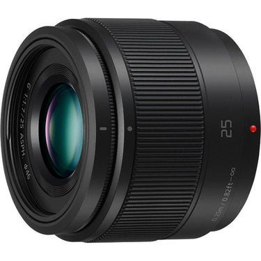 Panasonic Lumix G 25mm f/1.7 ASPH. Lens (Black) with Sandisk 64GB Memory Card