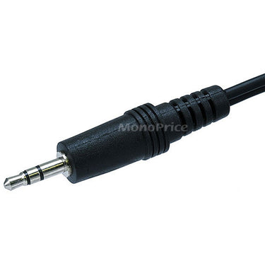 Monoprice 6ft 3.5mm Stereo Plug/2 RCA Plug Cable - Black