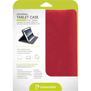 Mizco Universal Red Folio Case for 9-10" Tablet - Android and iPad - IE-UF10-RD