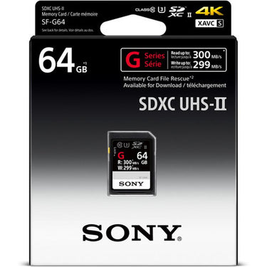 Sony SF-G Series 64GB UHS-II SD Memory Card (SF-G64/T1)