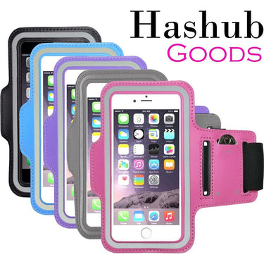 Hashub Goods Sports Running Armband for iPhone 6/Galaxy Alpha/Sony Z3/Moto X in Hot Pink