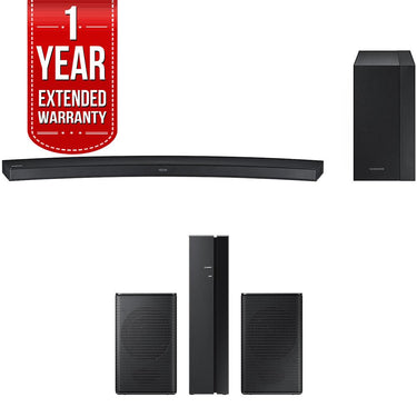 Samsung 2.1ch Curved Soundbar w/ Wireless Subwoofer + Rear Speakers Bundle