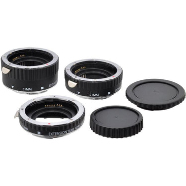 Xit Auto Focus Macro Extension Tube for Canon (13mm, 21mm & 31mm) Black - XTETC