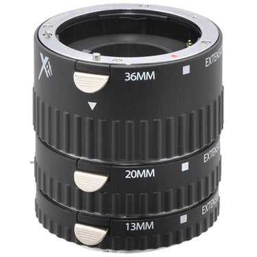 Xit Pro Series Macro Extension (13mm, 20mm & 36mm) Tube Set for Sony (Black) - XTETS