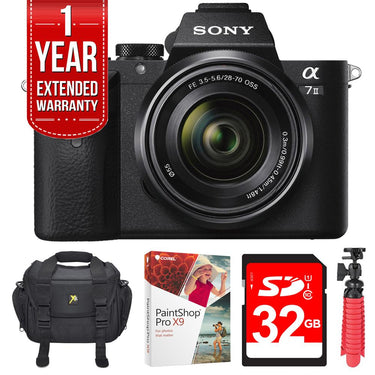Sony Alpha 7II Mirrorless Interchangeable Lens Camera 28-70mm Lens + 32GB Bundle