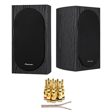 Pioneer Andrew Jones Designed 4" 2-Way Speakers (Pair) + Wire + Banana Plugs