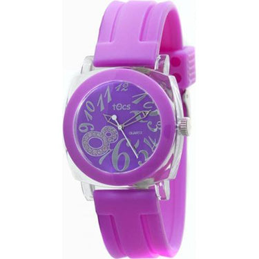 Tocs "Crystal 8" Analog Round Watch Purple/Pink - 401265/401173