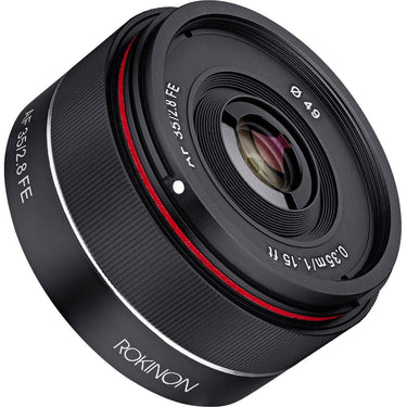 Rokinon 35mm f/2.8 FE (IO35AF-E) Ultra Compact Wide Angle Lens for Sony E Mount Kit