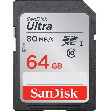 Sandisk Ultra SDXC 64GB UHS Class 10 Memory Card, Up to 80MB/s Read Speed