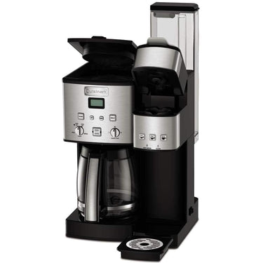 Cuisinart 12 Cup Coffeemaker & Single Serve Brewer w 3 Year Warranty-Stainless Steel SS-15