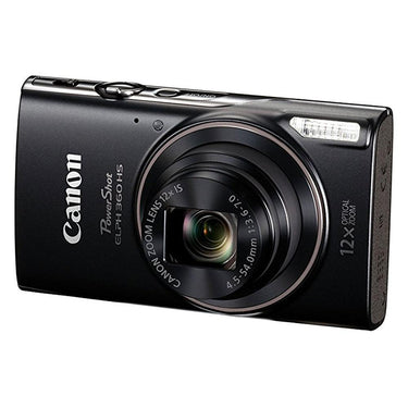 Canon PowerShot ELPH 360 HS Digital Camera (Black) + 32GB Deluxe Accessory Bundle
